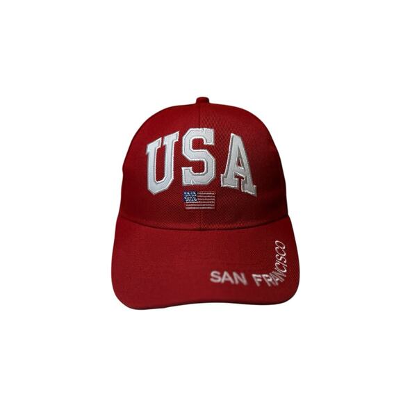 Unisex‎ USA San Francisco Hat Red Casual - Picture 1 of 6
